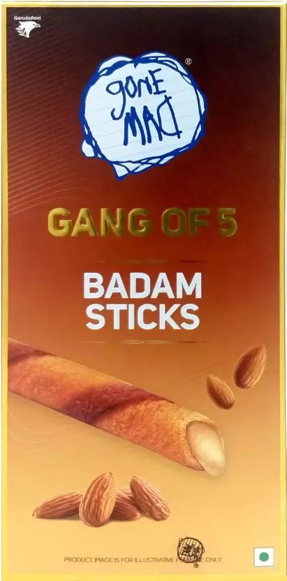 Gone Mad Badam Sticks Wafer Rolls  (100 g)
