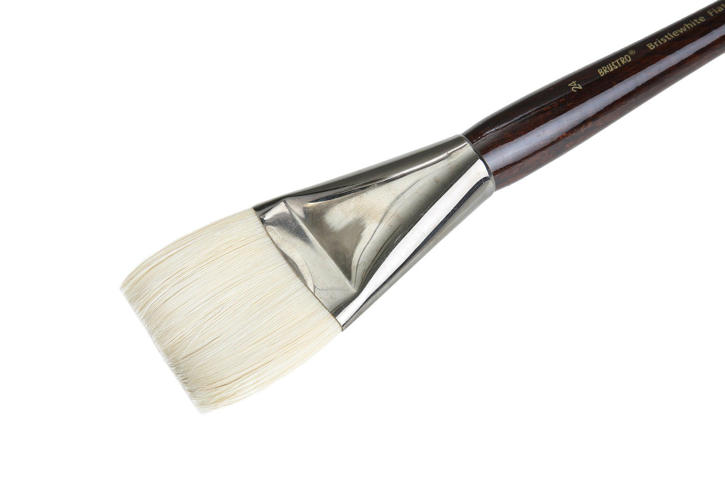 Brustro Artists Bristlewhite Flat Brush Series - 1008 - Brush No. 24 (for Oil & Acrylic)