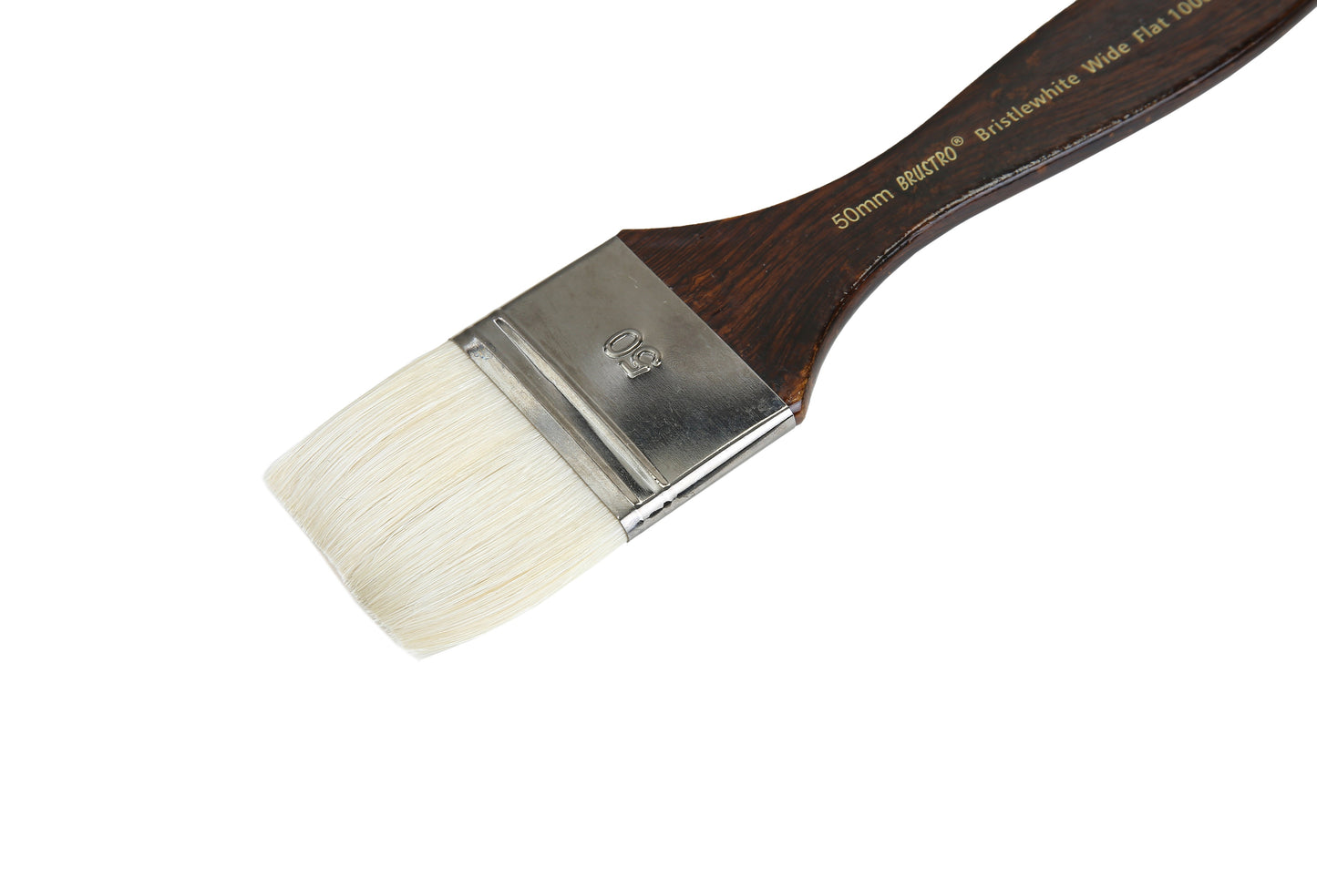 Brustro Artists Bristlewhite Flat Brush Series 1008 - Wide Brush, Size - 50mm (for Oil & Acrylic)