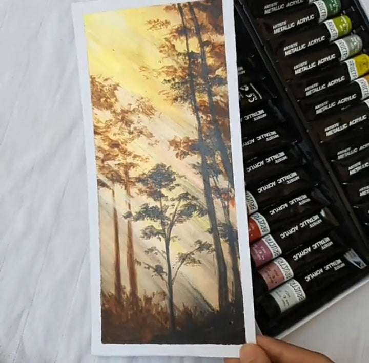 Brustro Artists' Metallic Acrylic Set of 24x12ml tubes