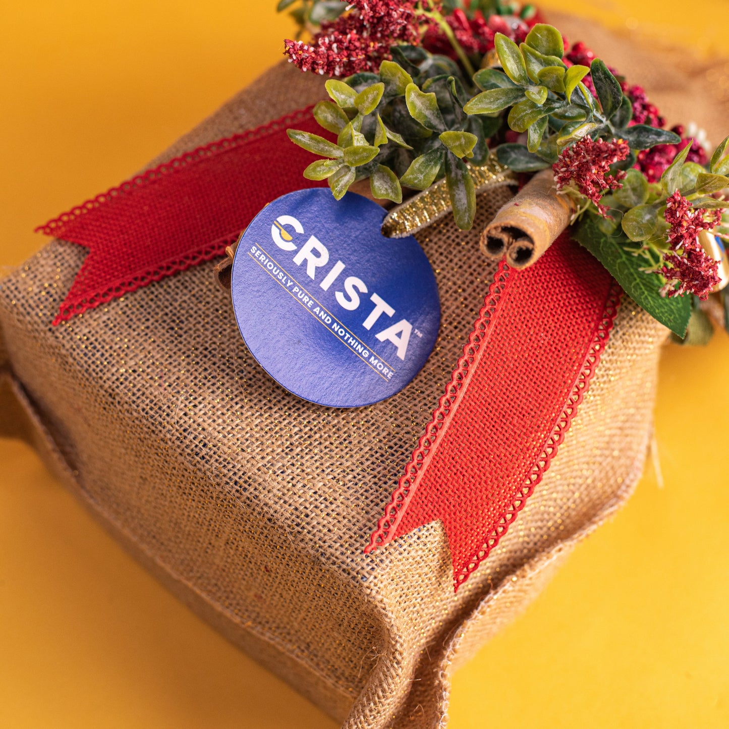 CRISTA Earthy Spice Potli - Natural| Pack of 4| Diwali Gift| Pure Spice Gifting: 375 gms