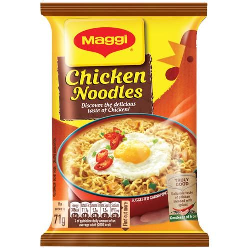 70x MAGGI Chicken Noodles - Instant Meal With Goodness of Iron, Pack of 70 (71 g Pouch)