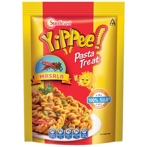 50x Sunfeast YiPPee! - Instant Pasta Treat, Masala, Made With Semolina/Suji, Rich In Protein, Pack of 50 (65 g each)