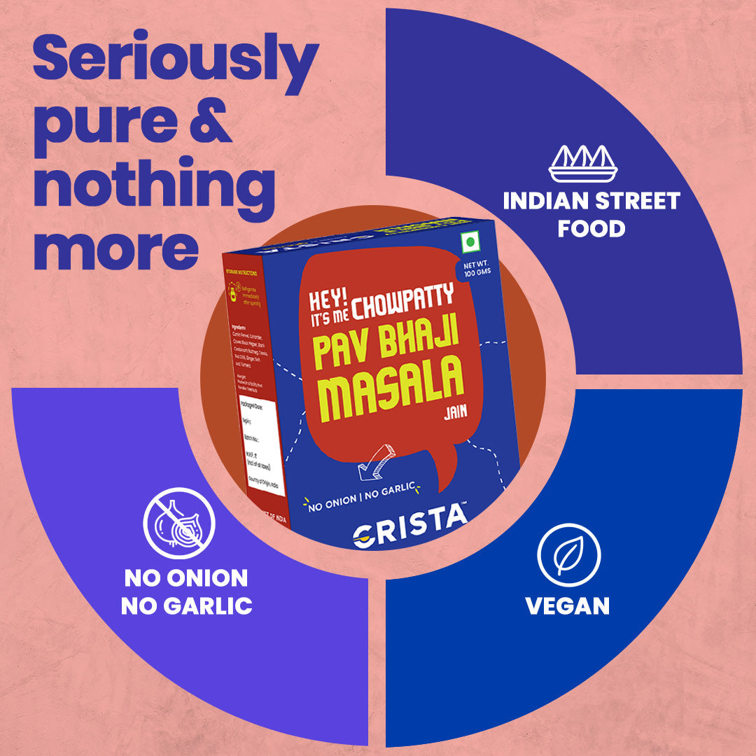CRISTA Jain Pav Bhaji and Jain Chole Masala Combo Pack