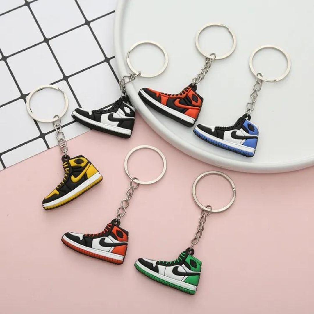 Small 3D Rubber Silicon Cartoon Keyrings - Shoes ( Pack of 2 )