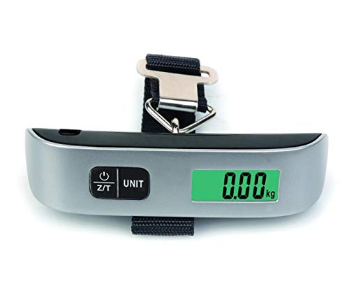 ADDCART Plastic 50 Kg Digital Luggage Scale with LCD Display Backlight Temperature Sensor and Tare Function Weighing Scale(Silver Color)