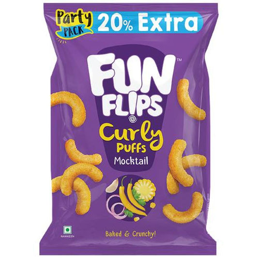 25x Fun Flips Baked & Crunchy Curly Puffs - Mocktail, (Pack of 25) - 62 each