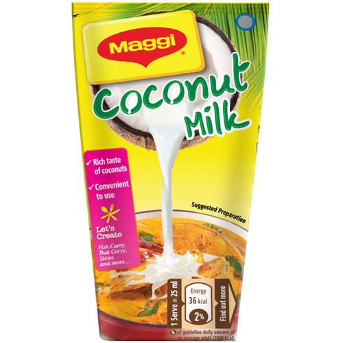 MAGGI Liquid Coconut Milk - Adds Creaminess & Flavour To Gravies, 180 ml