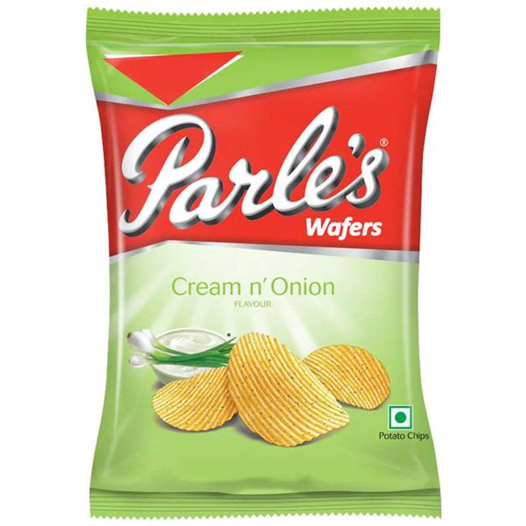 50x Parle Wafers Potato Chips - Cream N Onion, Pack of 50 - 60 g each