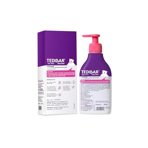 Tedibar - Body wash for Babies| 100% soap & Alkali free | Skin-friendly pH 5.5| Recommended by pediatricians | Prevents Dryness & Rashes | Suitable for Newborn Baby| 250ml