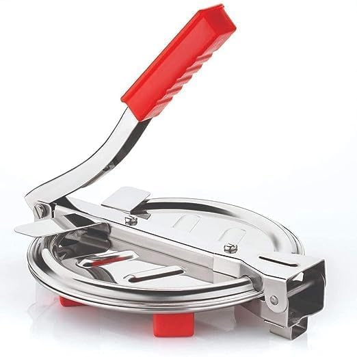 Wriniey Stainless Steel Puri Maker New Press Machine for Home and Kitchen for Making Papad khakhra poori and Many More Manual Hand Press with Handle (Pack of 1)
