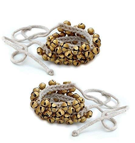 UAPAN MetalCraft Ghungroo White Cotton String (25+25(2.0 Cm))