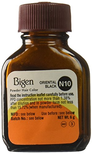Bigen Powder Hair Color, Oriental Black, 0.21 Ounce, 6 Count