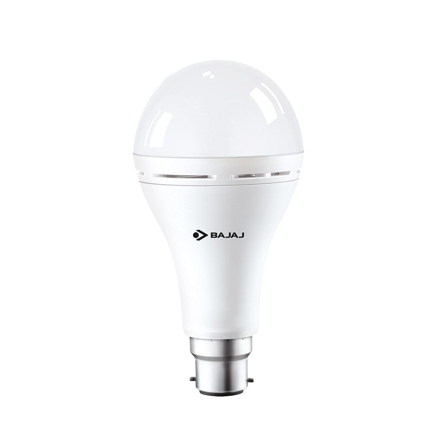 Bajaj LEDZ 8.5W Rechargeable Emergency Inverter LED Bulb, Cool Day Light, White, Upto 4 Hours Battery, b22d