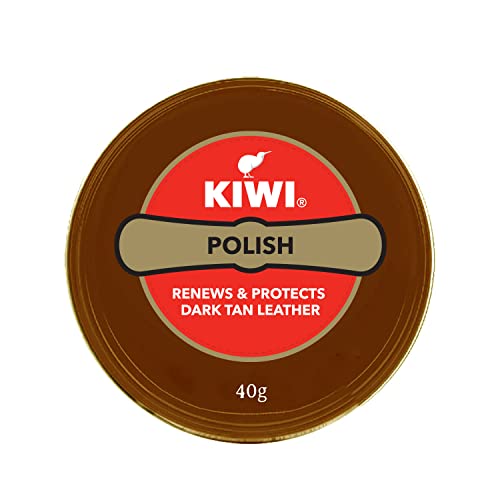 4x Kiwi Paste Shoe Polish - Dark Tan 40g each - Pack of 4