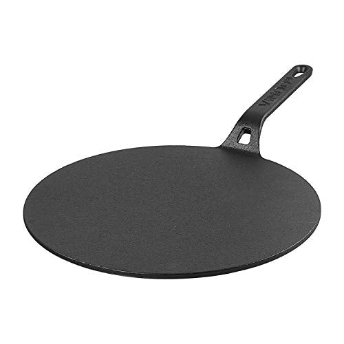 Vinod Legacy Pre-Seasoned Cast Iron Dosa Tawa of 28 cm,Dosa Kallu, Roti, Chapati Tawa Pan,Non Toxic,Enamel Free and Coating Free,Gas Stove Friednly,Black,1 Pc