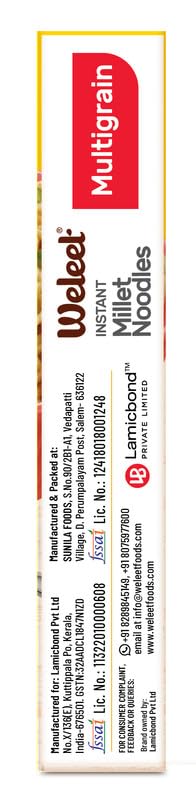Weleet No Maida Instant Multigrain Noodles Combo | Not Fried No MSG | Millet Healthy Noodles | Diabetic Friendly | Nutrient Rich | High Protein | Pack of 3 (100g Each)