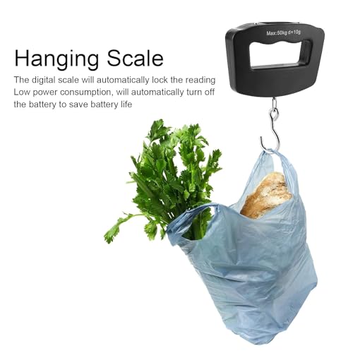 TRIDEO 15 YEARS WARRANTY Electronic Portable Digital LED Screen Luggage Weighing Scale|Baggage Weight Scale|with Hook for Travel, Fish Weighing, Black