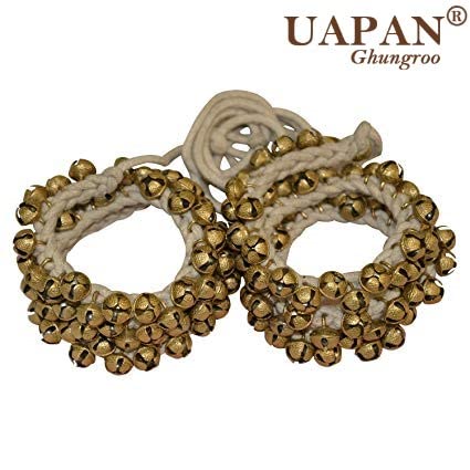 UAPAN Ghungroo (50 + 50) White Cotton String (2.5 cms)