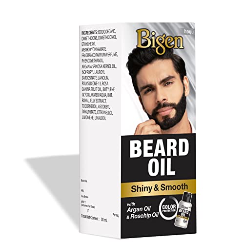 Bigen Beard Growth Oil For Men For Longer & Thicker Beard With Argan & Rose Hip Oil, Boosts Hair Growth, Shining, Smooth & Even Beard, Protects Colour, Nourishes & Keeps Hair Soft, 30ml