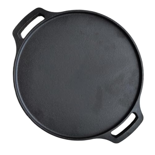 TRUSTARA Premium Cast Iron Tawa - 29cm, 2.6kg | 6-Layer Pre-Seasoned Natural Oil Coating, Non-Stick Tawa for Dosa, Uthappam, Roti, Chapati, Naan, Gas & Induction Friendly |7 Years Warranty =A22