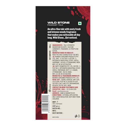 3x Wild Stone Ultra Sensual Talcum Powder for Men, 300 g each - Pack of 3