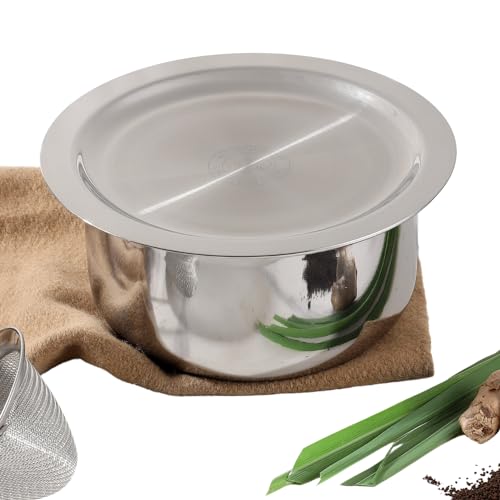 Vinod Platinum Triply Stainless Steel Tope with Stainless Steel Lid 2.5 litres Capacity (18 cm Diameter) - Silver (Induction and Gas Stove Friendly), 5 Years Warranty