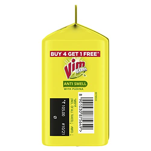 Vim Antismell with Pudina Dishwasher, Buy 4 get 1, Pack of 5