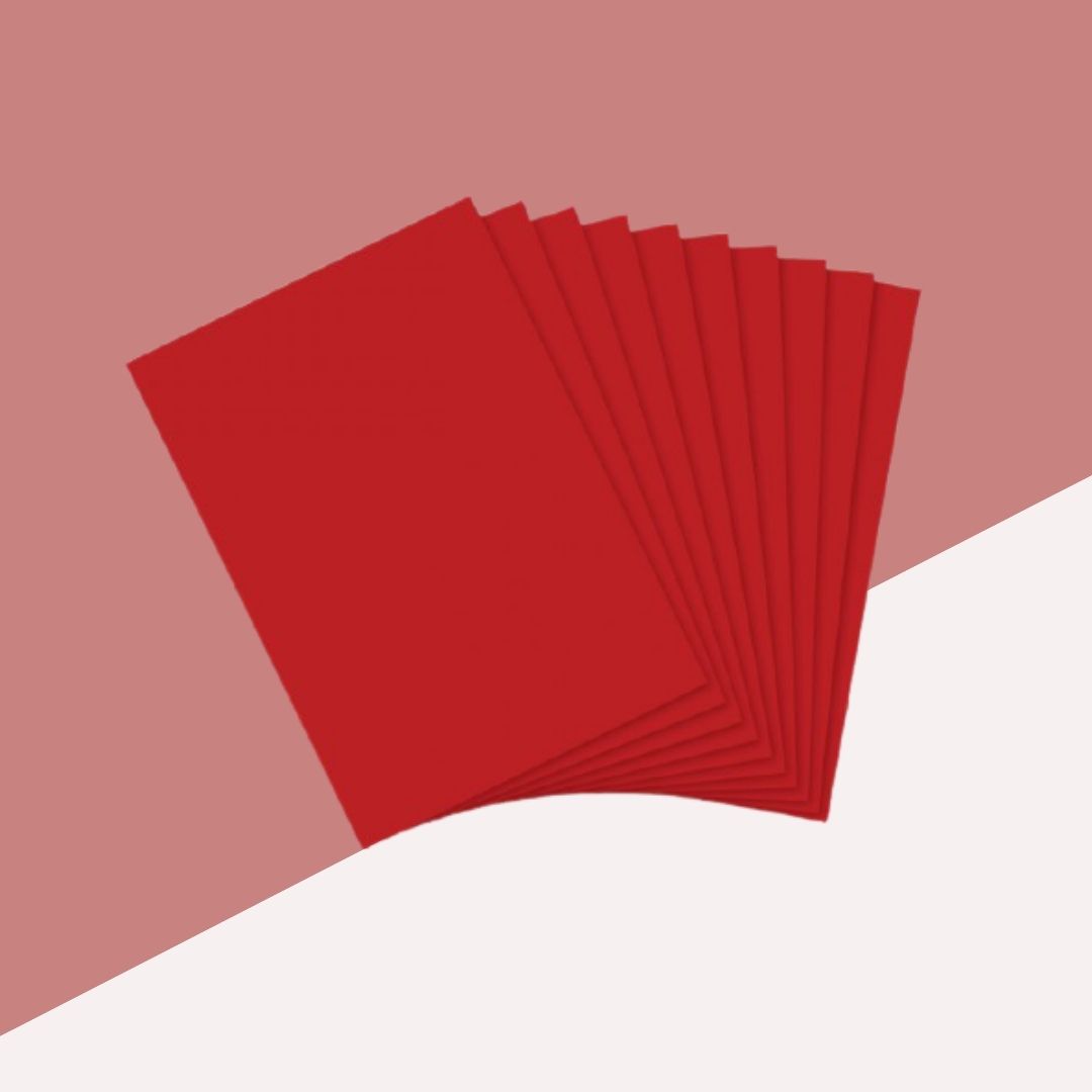 A4 Multipurpose Pastel Paper - Red ( Pack of 20 )