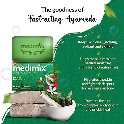 5x Medimix Ayurvedic Classic 18 Herbs Bathing Soap 125g - Pack of 5