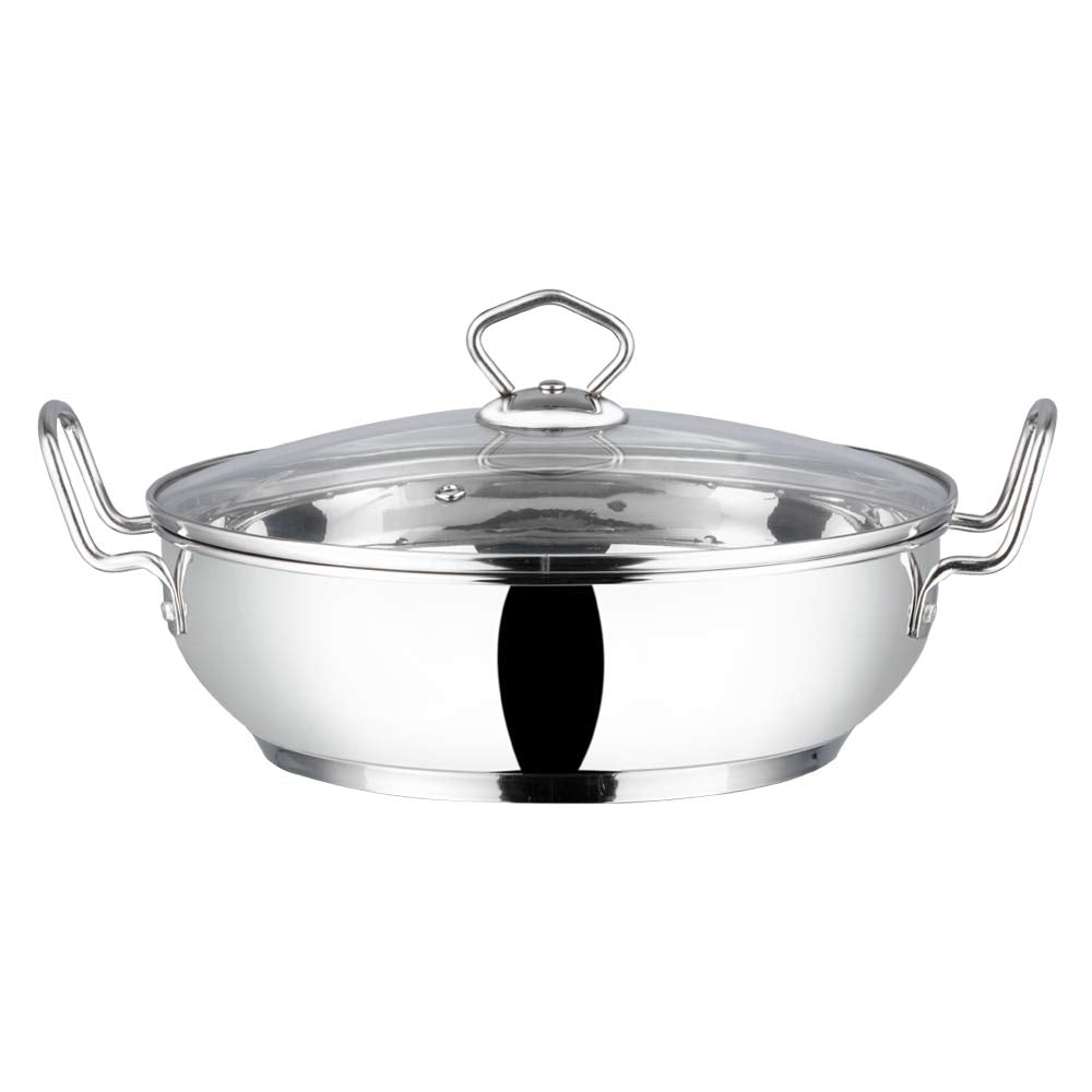 Vinod Cookware Induction friendly Kadai with Lid, 1.5 Litres