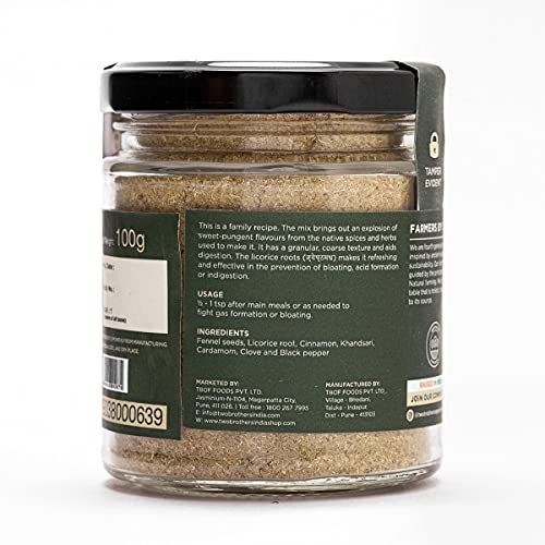 Two Brothers Organic Farms Aai's Recipe Mukhwas/Mouth Freshner, Healthy After Meal Digestive 100gm