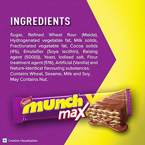 24x Nestle Munch Max Chocolate Coated Crunchy Wafer (24 Units, 42g each) Box