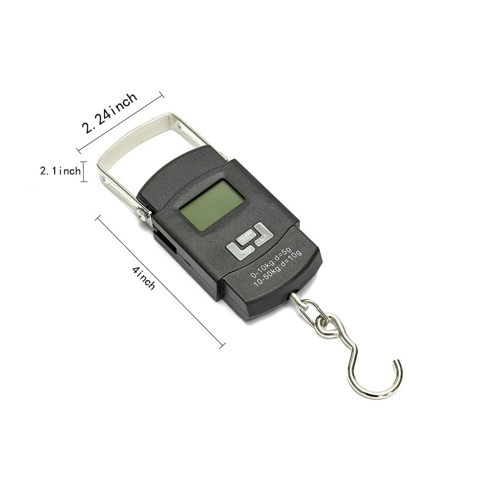 Waico Portable Electronic Weighing Scale | Digital Led Screen with Metal Hook | Weight Machine for Travel Luggage, Baggage 50 kg Weighing