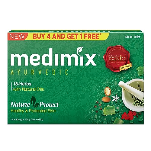 5x Medimix Ayurvedic Classic 18 Herbs Bathing Soap 125g - Pack of 5