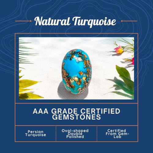 Authentic Turquoise (Firoza) Gemstone – Original Feroza for Astrological and Healing Benefits - 30 to 35 Carats