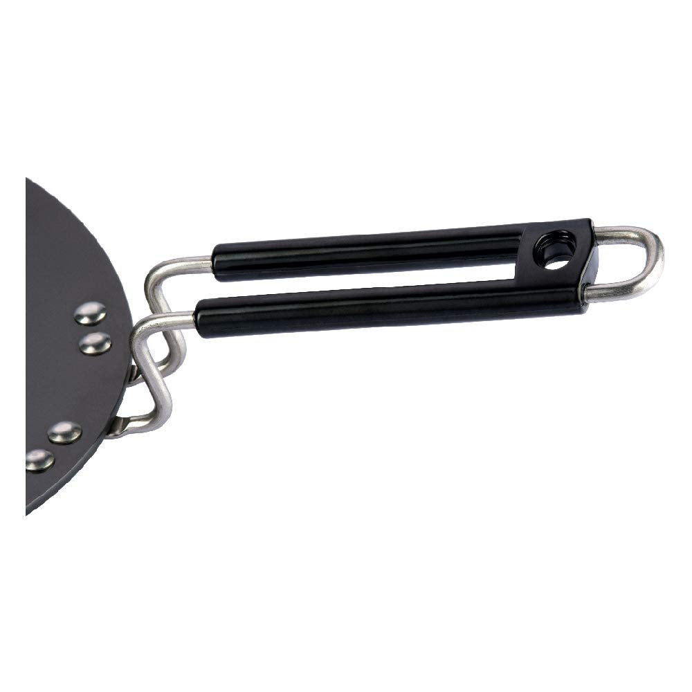 Vinod Black Pearl Hard Anodised Tawa - 22 cm | 4.25mm Thickness | Metal Spoon Friendly | Riveted Sturdy Handle | Long Lasting Roti, Paratha Tawa | 2 Year Warranty | Toxin Free