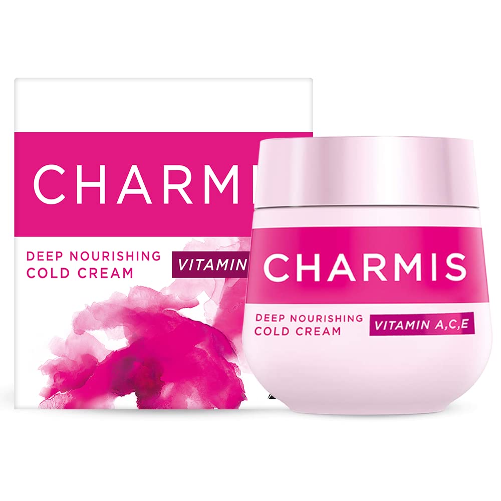 4x Charmis Deep Nourishing Cold Cream, Face Cream With Vitamin C, A and E, 200ml each - Pack of 4