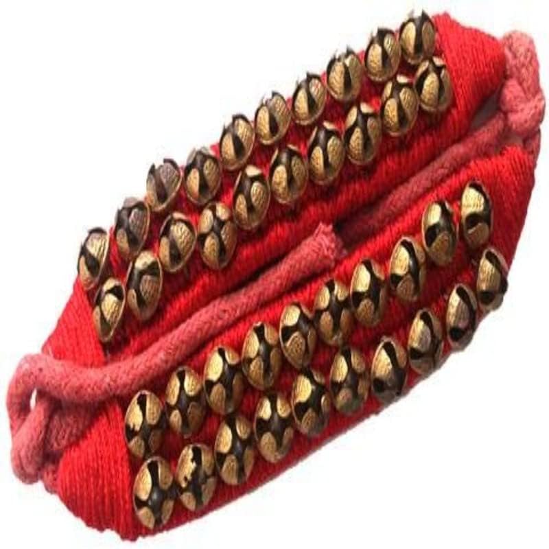 UAPAN MetalCraft Ghungroo Red Pad 2 Line, Ghungru 2 Line Red Pad, Red Pad Ghungroo 2 Line