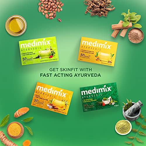 5x Medimix Ayurvedic Classic 18 Herbs Bathing Soap 125g - Pack of 5