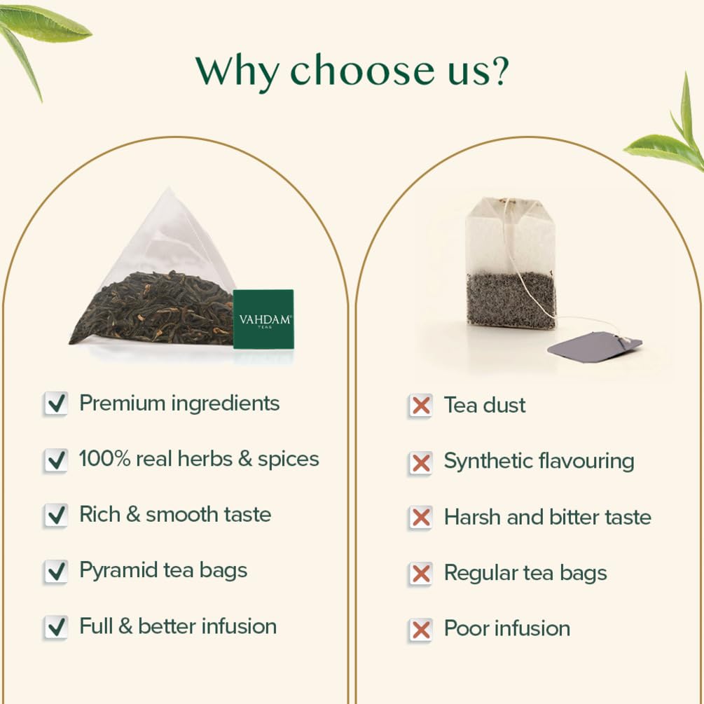 VAHDAM, Darjeeling Summer Black Tea - 15 Black Tea Bags | Pure Darjeeling Tea in Pyramid Shaped Tea Bags -30g
