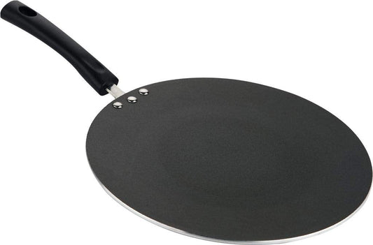 Vinod Zest Aluminium Non Stick Concave Tawa - 26.5 cm | Roti/Chapati/Paratha/Dosa Tawa | 4mm Thick | Bakelite Handle | Induction and Gas Base | 1 Year Warranty