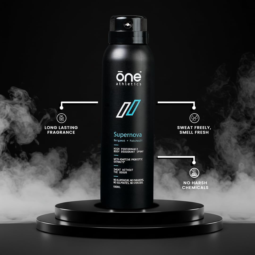 4x Supernova Probiotic Body Deodorant Spray Designed For Both Underarms And Body / 100ml each - Pack of 4