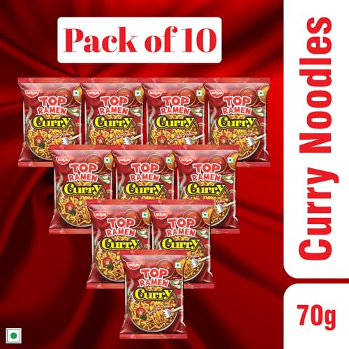 Top Ramen Instant Noodles, Curry, 70 g (Pack of 10)