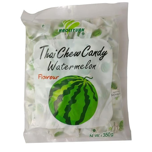 3x Haoliyuan Thai Chew Watermelon Flavored Candy - 350g each - 300pcs total - Pack of 3