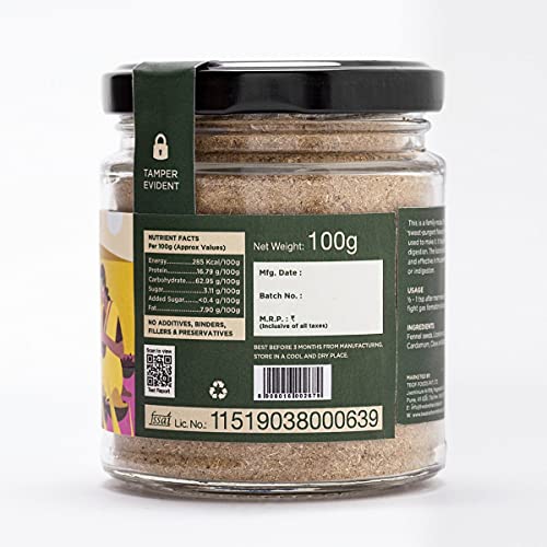 Two Brothers Organic Farms Aai's Recipe Mukhwas/Mouth Freshner, Healthy After Meal Digestive 100gm