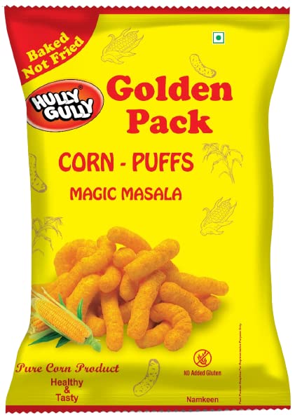 20x Hully Gully Corn Puffs - Magic Masala -   - Pack of 20 - 120 g each