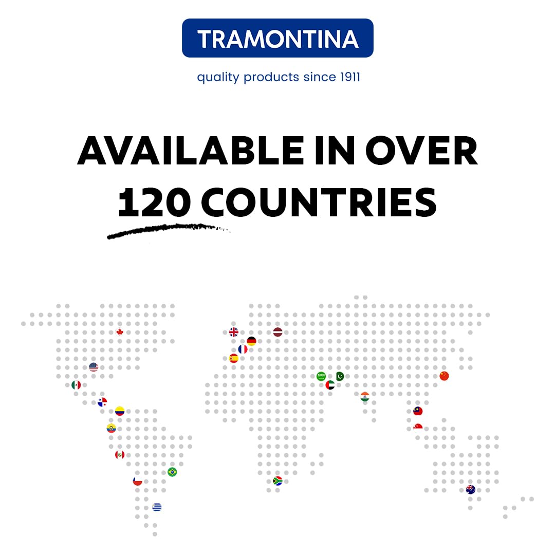 TRAMONTINA Titanex 26 cm Pre-Seasoned Cast Iron Roti Tawa – Non-Toxic, Easy Hold Non-Slip Heat-Resistant Grip, Superior Stone Finish, Excellent Heat Retention & Even Heating, Durable & Easy to Clean