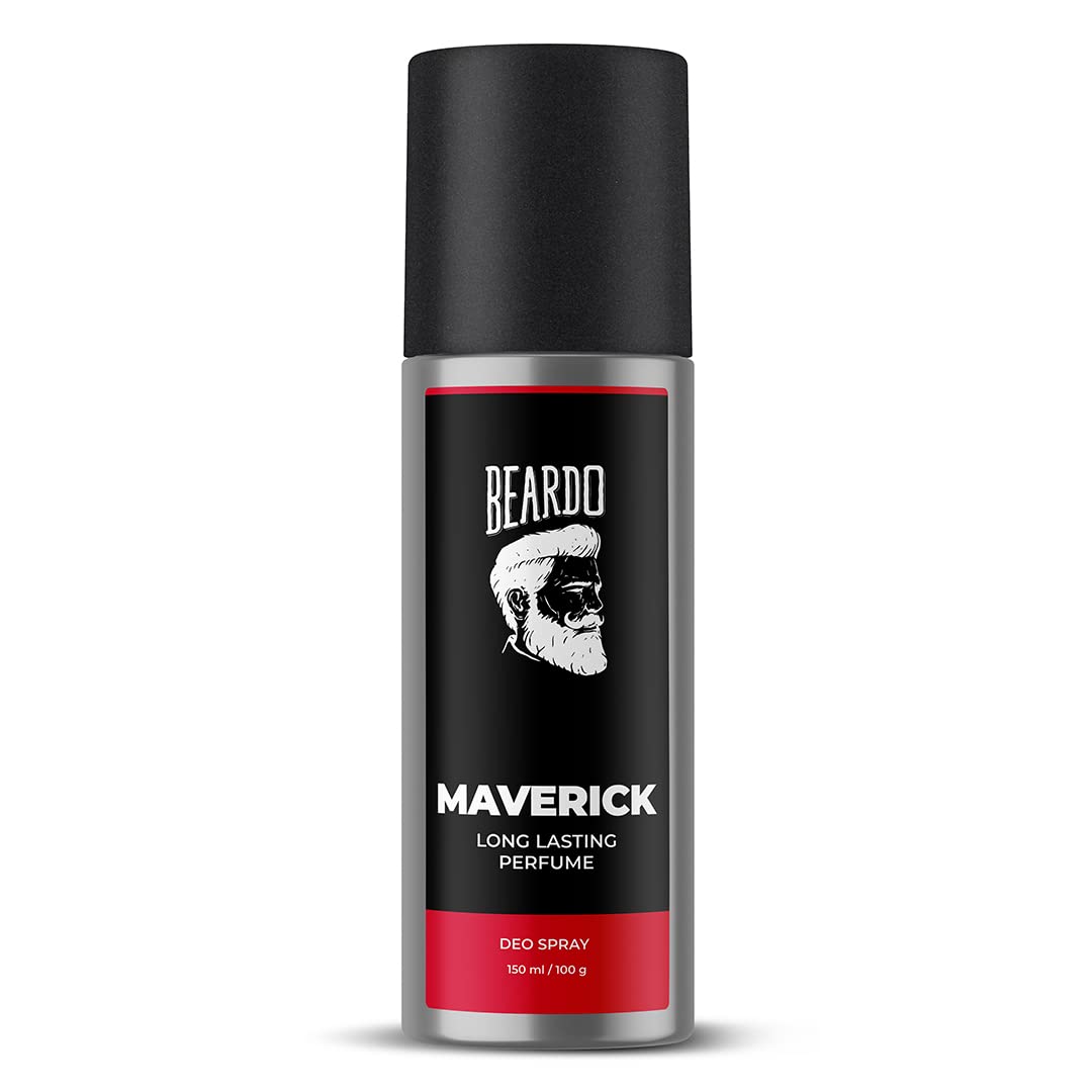 Beardo Perfume Body Spray for men - MAVERICK, 150ml | Aromatic Fresh | Deo For Men | Long Lasting Deodrant for Men | Gift for Men