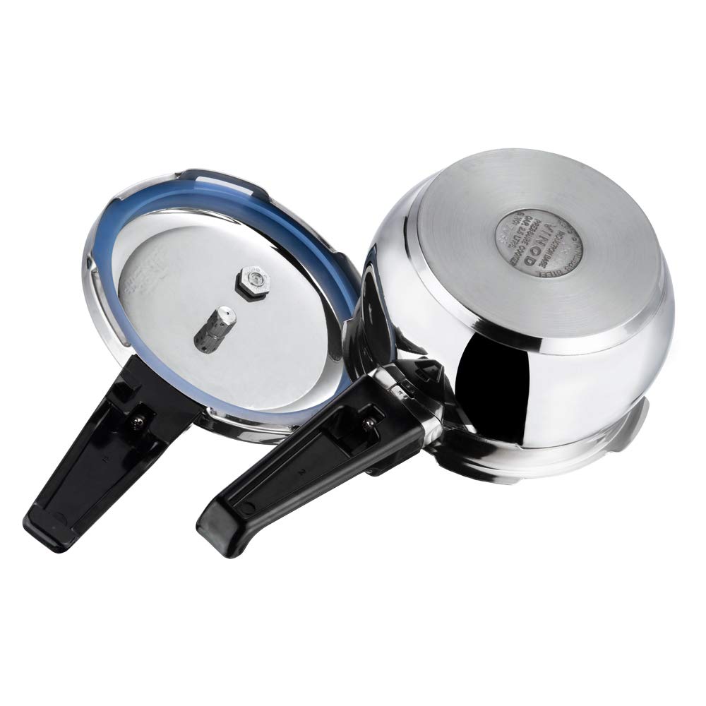 Vinod 18/8 Stainless Steel Splendid Plus Outer Lid Pressure Cooker -1.5 Ltr (Induction Friendly)